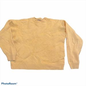 Oliver Harris Gold Crew Neck Wool Sweater size XL
